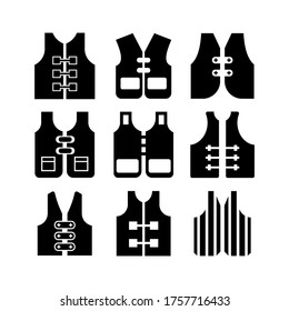 life jacket  icon or logo isolated sign symbol vector illustration - Collection of high quality black style vector icons
