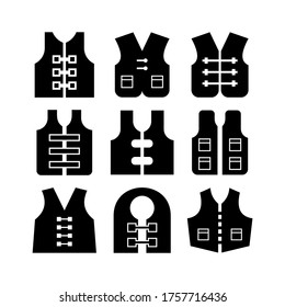 life jacket  icon or logo isolated sign symbol vector illustration - Collection of high quality black style vector icons
