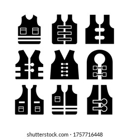 life jacket  icon or logo isolated sign symbol vector illustration - Collection of high quality black style vector icons
