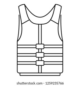 Life jacket icon. Outline life jacket vector icon for web design isolated on white background