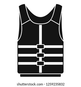Life jacket icon. Simple illustration of life jacket vector icon for web design isolated on white background