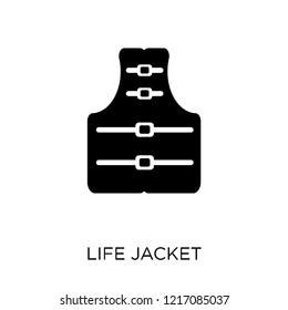 Life Jacket icon. Life Jacket symbol design from Nautical collection. Simple element vector illustration on white background.