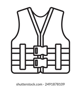 life jacket icon vector illustration logo design