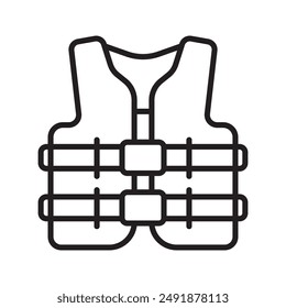 life jacket icon vector illustration logo design