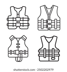 life jacket icon vector illustration logo design