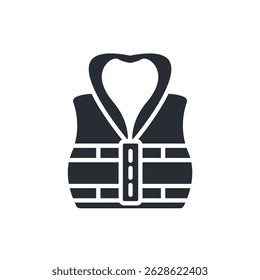 life jacket icons isolated on White Background. Flat style design