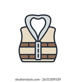 life jacket icons isolated on White Background. Flat style design
