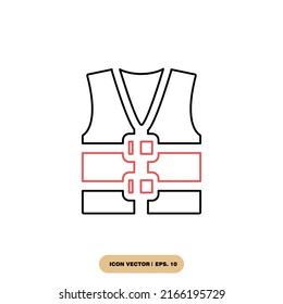 life jacket icons  symbol vector elements for infographic web