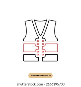 life jacket icons  symbol vector elements for infographic web