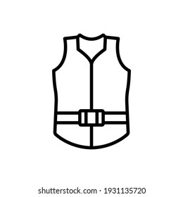 life jacket line icon design vector template