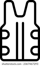 life jacket line icon illustration vector