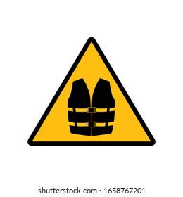 Caca de vida, signo de aviso. Ilustración vectorial.