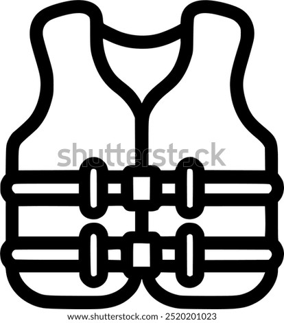 Life jacket outline icon. linear style sign for mobile concept and sign, symbol, vector, art