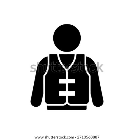 Life Jacket Safety Icon Isolated On White Background