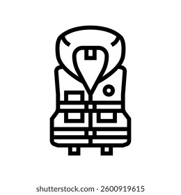 life jacket sailing sport line icon vector. life jacket sailing sport sign. isolated contour symbol black illustration