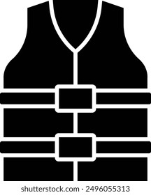 Life Jacket solid glyph vector illustration