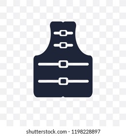 Life Jacket transparent icon. Life Jacket symbol design from Nautical collection. Simple element vector illustration on transparent background.