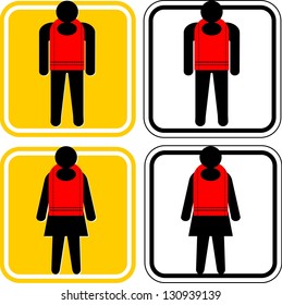 life jacket, vector