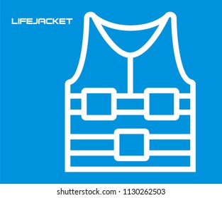 LIFE JACKET VECTOR ICON 