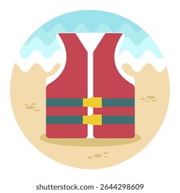 Life jacket vector icon. Beach. Summer. Summertime. Vacation, eps 10