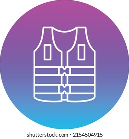 Life Jacket vector icon. Can be used for printing, mobile and web applications.