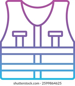 Life Jacket vector icon. Can be used for printing, mobile and web applications.
