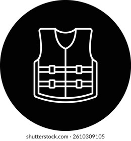 Life Jacket vector icon. Can be used for printing, mobile and web applications.