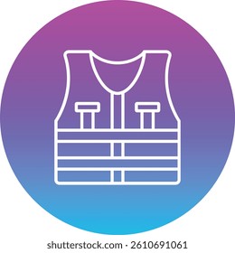 Life Jacket vector icon. Can be used for printing, mobile and web applications.