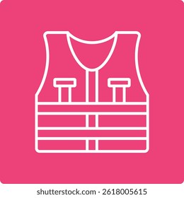 Life Jacket vector icon. Can be used for printing, mobile and web applications.