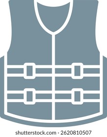 Life Jacket vector icon. Can be used for printing, mobile and web applications.