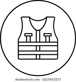 Life Jacket vector icon. Can be used for printing, mobile and web applications.