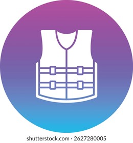 Life Jacket vector icon. Can be used for printing, mobile and web applications.