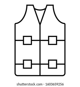 Life jacket vector Icon design, Fire Safety Vest Cocnept