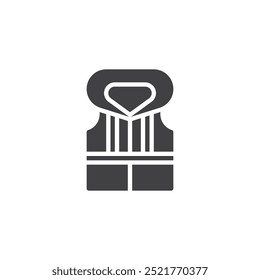 Life jacket vector icon. Filled flat sign for mobile concept and web design. Life Vest glyph icon. Water safety symbol, logo illustration. Vector graphics