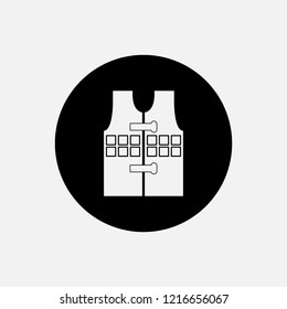 life jacket, vector icon, illustration