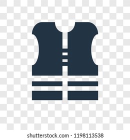 Life jacket vector icon isolated on transparent background, Life jacket transparency logo concept