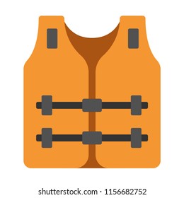 Life jacket vector illustration in flat color design