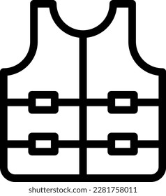 life jacket Vector illustration on a transparent background. Premium quality symmbols. Thin line vector icons for concept and graphic design.