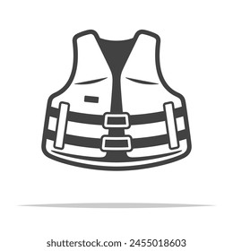 Life jacket vest icon vector isolated