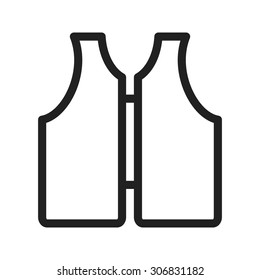 Life, jacket, vest icon vector image. Can also be used for military. Suitable for use on web apps, mobile apps and print media.