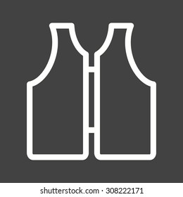 Life, jacket, vest icon vector image. Can also be used for military. Suitable for use on web apps, mobile apps and print media.