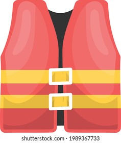 Life Jackets Concept, Beach Safety Vest Vector Icon Design, Summer Spring activities Symbol, Hot Weather Sign, Warmest Season Elements Stock illustration