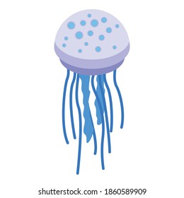 Life jellyfish icon. Isometric of life jellyfish vector icon for web design isolated on white background