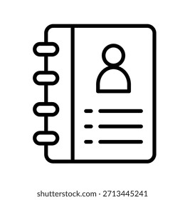 Life Journal Outline Icon Vector Illustration