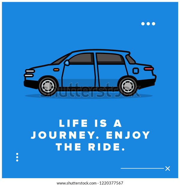 Life is a Journey Enjoy the ride Motivational\
Quote Poster Design