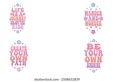 Life is a Journey, Enjoy the Ride, Wander and Wonder, Create Your Own Path, Be Your Own Sunshine Hotel Keychain designs