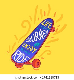 Life is journey hand drawn typography poster