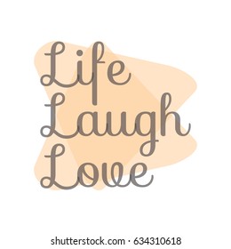 Life Laught Love Logo Vector Template