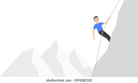 Life is like rock climbing, you always need to work hard until you reach your goal