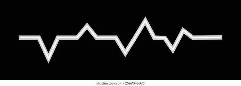 Life line icon. Art design health medical heartbeat pulse. 